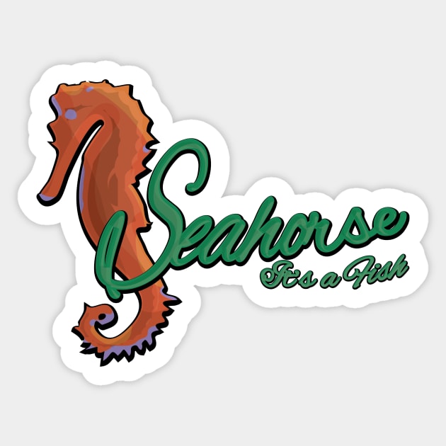 Seahorse Sticker by EdwardLarson